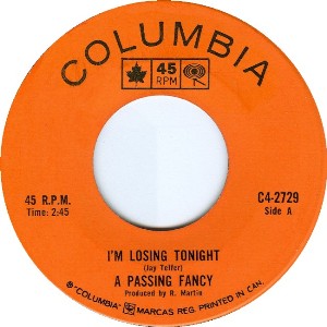 A Passing Fancy -- I'm Losing Tonight / A Passing Fancy - 7
